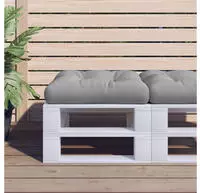vidaXL Palettenkissen Grau 60x60x12 cm Stoff