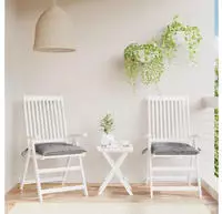 vidaXL Stuhlkissen 2 Stk. Grau 40x40x7 cm Oxford-Gewebe
