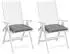 vidaXL Stuhlkissen 2 Stk. Grau 40x40x7cm Oxford-Gewebe (361453)