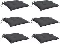 vidaXL Stuhlkissen 6 Stk. Anthrazit 40x40x7 cm Oxford-Gewebe