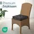Beautissu Mila Stuhlkissen 50x50x10cm Anthrazit 2tlg