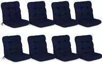 8er Set Niedriglehner Auflagen Set Flair Nl 100x50x8cm Dunkelblau
