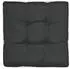 Beautissu Flair Loungekissen Outdoor Sitz 70x70x10cm Graphitgrau