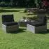 Beautissu Flair Loungekissen Outdoor Sitz 70x70x10cm Graphitgrau