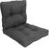 Beautissu Beauflair Loungekissen Outdoor Rücken 50x40x12cm Graphitgrau