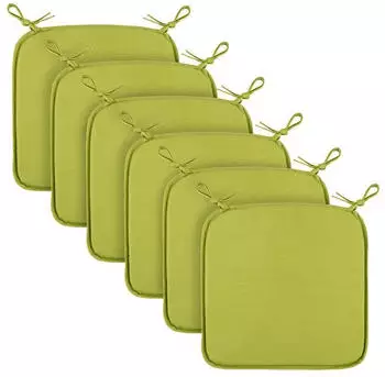 Bestlivings Stuhlkissen Canvas Gr&uuml;n 38x38x2cm 6er Pack