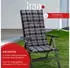 beo Sitzauflage Hochlehner Bangui 4er-Set gestreift Grau-Ecru