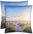 Bestlivings Outdoor Kissen mit Strandmotiv Ankerplatz 2er Pack