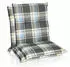 Beautissu 2er Set Sunny BK Niedriglehner Auflagen 100x50cm in Blau Kariert