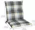 Beautissu 2er Set Sunny BK Niedriglehner Auflagen 100x50cm in Blau Kariert