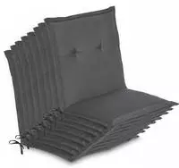 8er Set Niedriglehner Auflage Loft Nl, 100x50x6cm, Graphitgrau