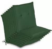 8er Set Niedriglehner Auflage Loft Nl, 100x50x6cm, Dunkelgr&uuml;n