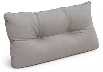 Beautissu Flair Loungekissen Outdoor R&uuml;cken 70x40x12cm Hellgrau