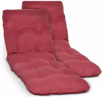 2x Auflage Sonnenliege Deckchair Flair Rl, 190x60x8 Cm, Rot