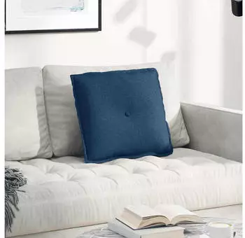 vidaXL R&uuml;ckenkissen Stoff Blau 50x19x45cm (42014623)