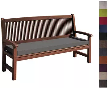 sunnypillow Bankauflage Outdoor 160x60x5cm, abnehmbarer Bezug, Grau (1009)