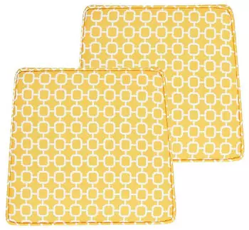 Beliani Terni Sitzkissen 2er-Set Polyester Gelb 37x34cm (359954)
