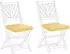 Beliani Terni Sitzkissen 2er-Set Polyester Gelb 37x34cm (359954)