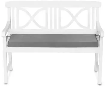 TexDeko Gartenbankauflage 120x48x6cm wasserabweisend, waschbarer Bezug, Grau (GB-120-48-GR)