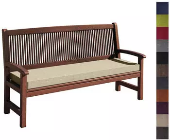 sunnypillow Bankauflage Outdoor 130x50x5cm, abnehmbarer Bezug, cremefarben (2532)