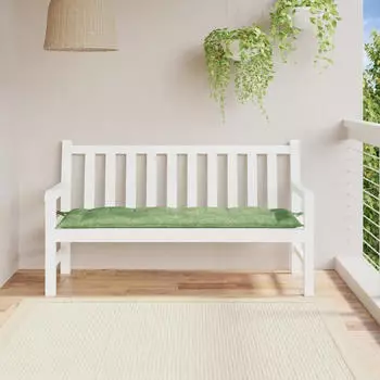 vidaXL Gartenbank-Auflage Blattmuster 150x50x7cm Oxford-Gewebe (361618)