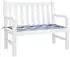 vidaXL Gartenbank-Auflage Blau&Weiß Gestreift 100x50x4cm Oxford-Gewebe (361113)