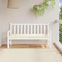 vidaXL Gartenbank-Auflage Cremewei&szlig; 150x50x7 cm Oxford-Gewebe