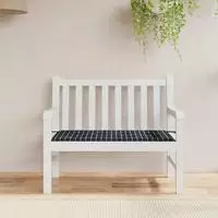 vidaXL Gartenbank-Auflage Schwarz Karomuster 120x50x4 cm Oxford-Gewebe