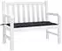 vidaXL Gartenbank-Auflage Schwarz Karomuster 120x50x4cm Oxford-Gewebe (361136)