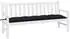 vidaXL Gartenbank-Auflage Schwarz Karomuster 180x50x7cm Oxford-Gewebe (361634)