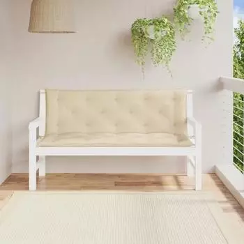 vidaXL Gartenbank-Auflagen 2 Stk. Beige 150x50x7cm Oxford-Gewebe (361700)