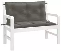 vidaXL Gartenbank-Auflagen 2 Stk. Melange Dunkelgrau 100x50x7 cm Stoff
