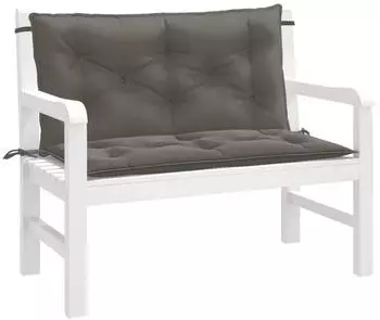 vidaXL Gartenbank-Auflagen 2 Stk. Melange Dunkelgrau 100x50x7cm Stoff (4002587)
