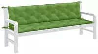 vidaXL Gartenbank-Auflagen 2 Stk. Melange Gr&uuml;n 200x50x7 cm Stoff
