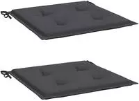 vidaXL Gartenstuhl-Kissen 2 Stk. Anthrazit 40x40x3 cm Oxford-Gewebe