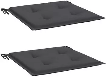 vidaXL Gartenstuhl-Kissen 2 Stk. Anthrazit 40x40x3cm Oxford-Gewebe (314002)