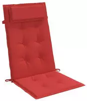 vidaXL Hochlehner-Auflagen 2 Stk. Rot Oxford-Gewebe