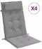 vidaXL Hochlehner-Auflagen 4 Stk. Grau Oxford-Gewebe (361878)