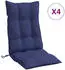 vidaXL Hochlehner-Auflagen 4 Stk. Marineblau Oxford-Gewebe (377669)
