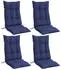 vidaXL Hochlehner-Auflagen 4 Stk. Marineblau Oxford-Gewebe (377669)
