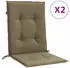 vidaXL Niedriglehner-Auflagen 2 Stk. Melange Taupe 100x50x4cm Stoff (4002469)