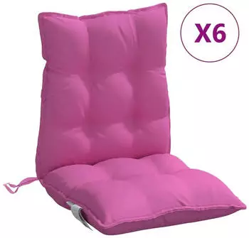 vidaXL Niedriglehner-Auflagen 6 Stk. Rosa Oxford-Gewebe (377733)
