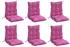vidaXL Niedriglehner-Auflagen 6 Stk. Rosa Oxford-Gewebe (377733)