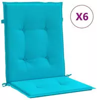 vidaXL Niedriglehner-Auflagen 6 Stk. T&uuml;rkis Stoff