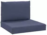vidaXL Palettenkissen 2 Stk. Marineblau Stoff