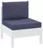 vidaXL Palettenkissen 2 Stk. Marineblau Stoff (379148)