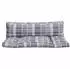 vidaXL Palettenkissen 2-tlg. Grau Karomuster Stoff (360936)