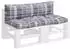 vidaXL Palettenkissen 2-tlg. Grau Karomuster Stoff (360936)