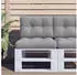 vidaXL Palettenkissen 2-tlg. Grau Stoff (360646)