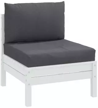 vidaXL Palettenkissen 2-tlg. Melange Anthrazit Stoff (4002640)
